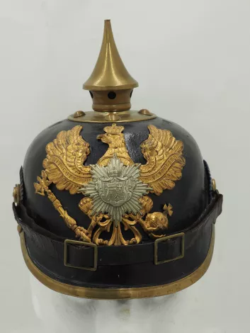 Oldenburg 91st Regt. Enlisted Man Infantry Pickelhaube with Field Cover Visuel