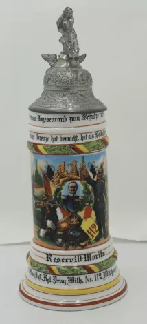 Baden Porcelain Reservist Beer Stein Visuel