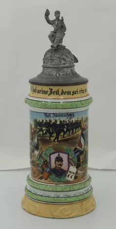 Hannoverian Porcelain Reservist Beer Stein Visuel