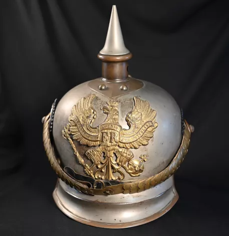 Prussian Line Kurassier Pickelhaube for Fähnrich-Offizier Aspirant Visuel